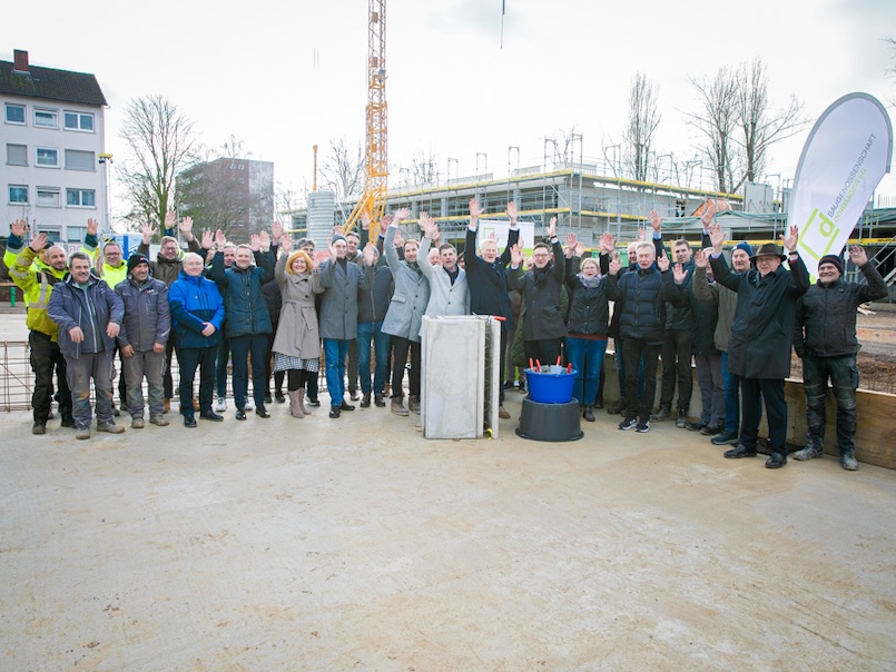Baugenossenschaft Dormagen Grundsteinlegung Gemeinschaft
