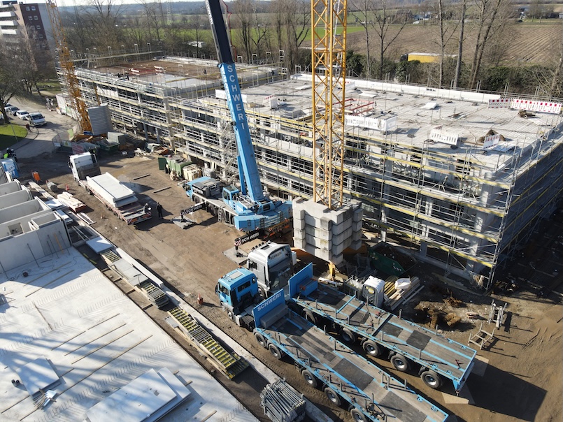 Baustelle BGD Stadtquartier von oben